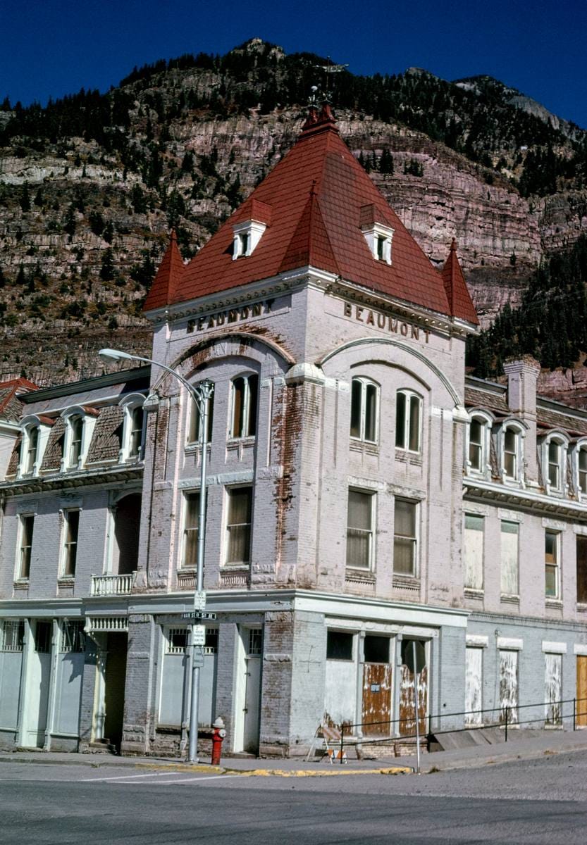 Historic Photo : 1991 Beaumont Hotel, Main Street, Ouray, Colorado | Margolies | Roadside America Collection | Vintage Wall Art :