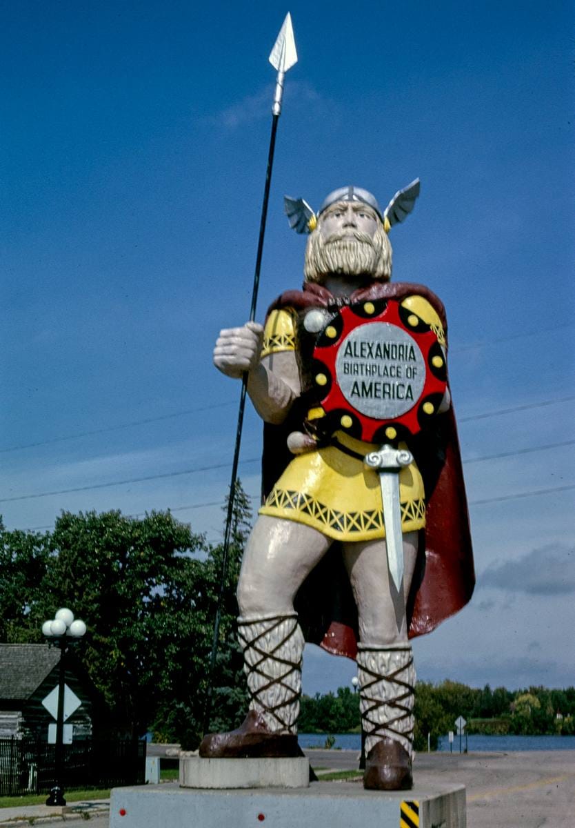 Historic Photo : 2001 Viking statue, Alexandria, Minnesota | Margolies | Roadside America Collection | Vintage Wall Art :