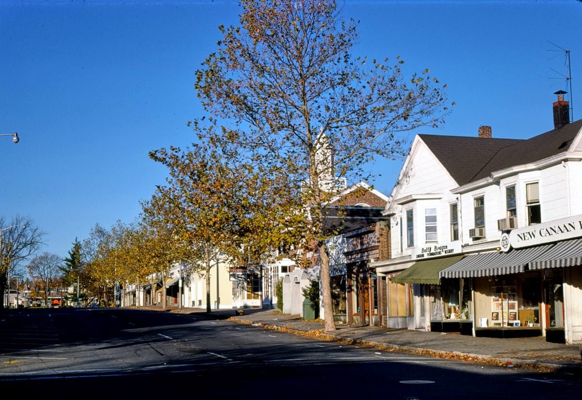 Historic Photo : 1977 Elm Street, view 1, New Canaan, Connecticut | Margolies | Roadside America Collection | Vintage Wall Art :