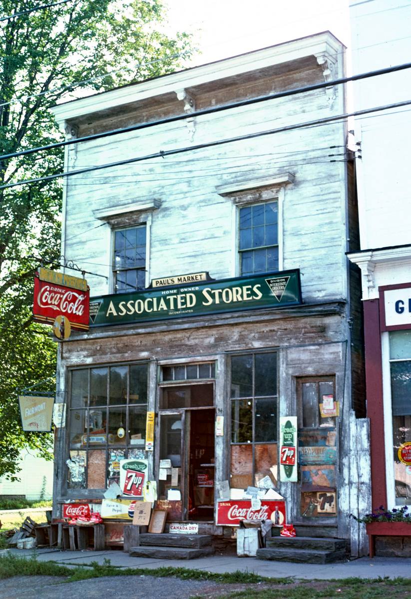 Historic Photo : 1976 Paul's Market, Main Street, Franklin, New York | Margolies | Roadside America Collection | Vintage Wall Art :
