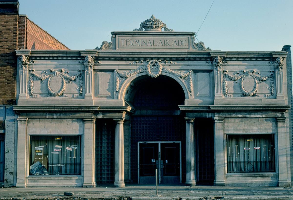 Historic Photo : 1980 Terminal Arcade, Wabash Avenue, Terre Haute, Indiana | Margolies | Roadside America Collection | Vintage Wall Art :