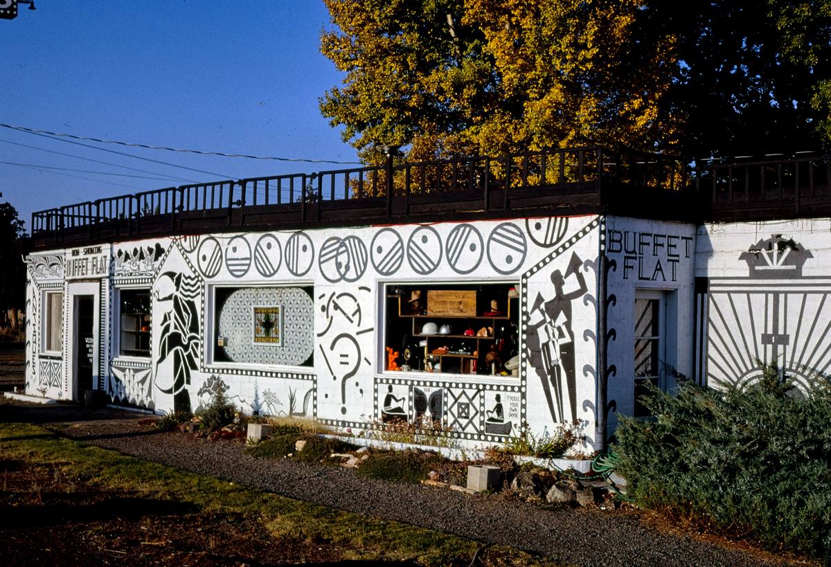 Historic Photo : 1987 Buffet Flat Antiques, angle 2, Route 97, Bend, Oregon | Margolies | Roadside America Collection | Vintage Wall Art :