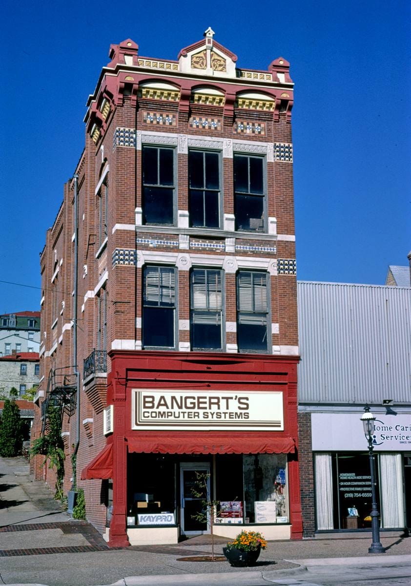 Historic Photo : 1988 Banert Computers, Jefferson Street, Burlington, Iowa | Margolies | Roadside America Collection | Vintage Wall Art :