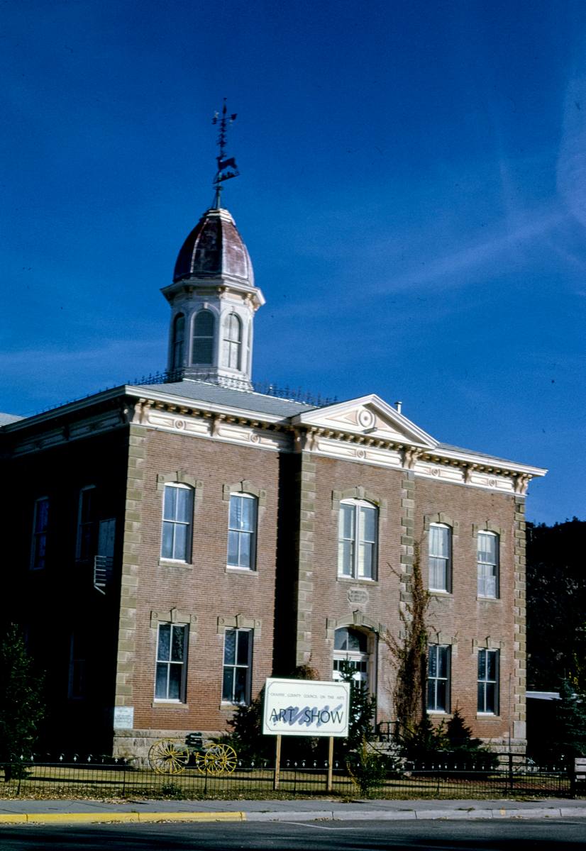 Historic Photo : 1991 Chaffee County Courthouse (1882) art center, Main Street, Buena Vista, Colorado | Margolies | Roadside America Collection | Vintage Wall Art :