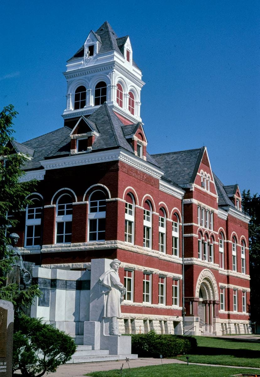 Historic Photo : 2003 Ogle County Courthouse, angle 2, Oregon, Illinois | Margolies | Roadside America Collection | Vintage Wall Art :