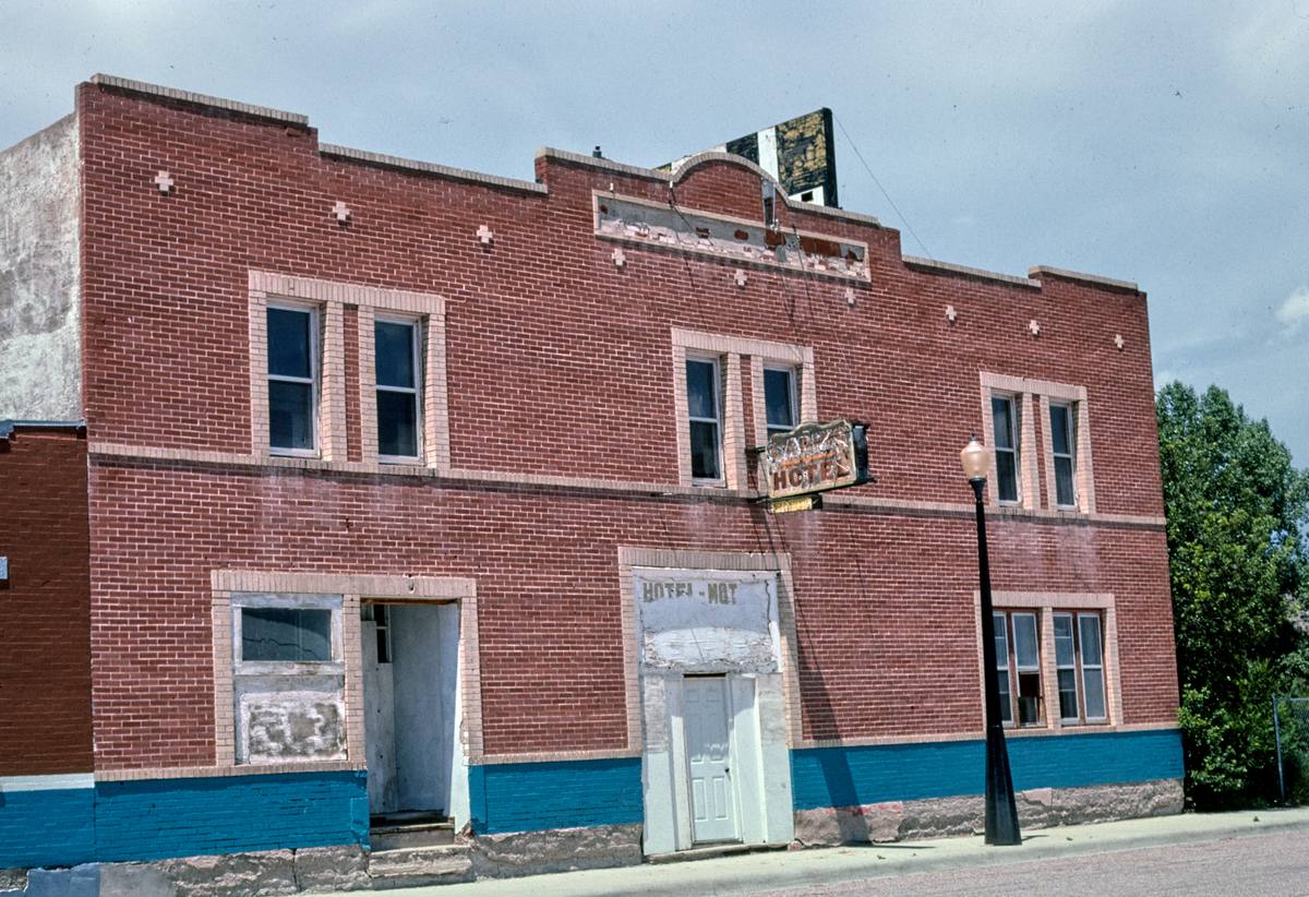 Historic Photo : 2004 Old hotel by the tracks, Gulpwater, Wyoming | Margolies | Roadside America Collection | Vintage Wall Art :
