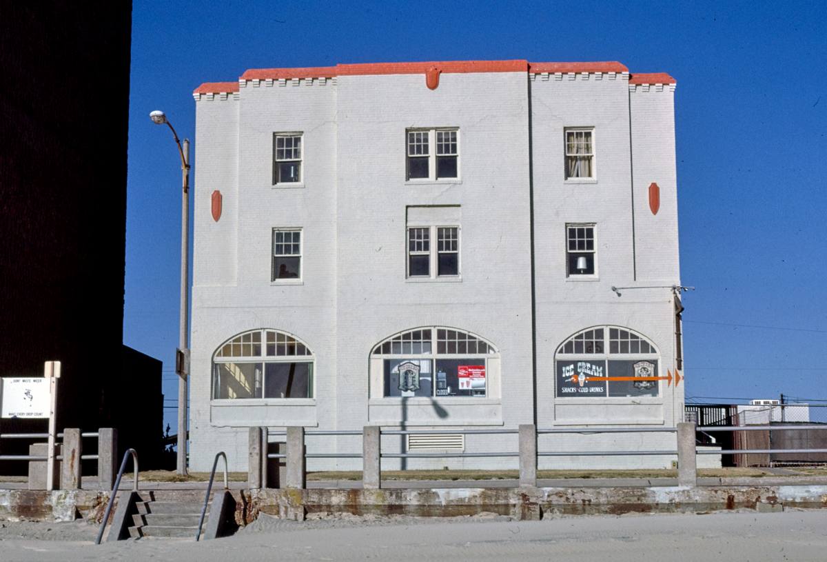 Historic Photo : 1985 Dunes Hotel, front, angle 1, Virginia Beach, Virginia | Margolies | Roadside America Collection | Vintage Wall Art :