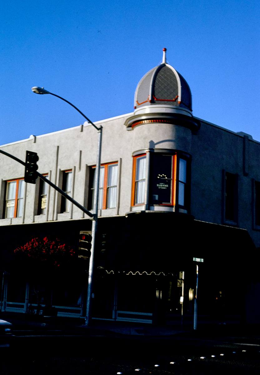Historic Photo : 1991 Corner Building, State & Pearl Streets, Ukiah, California | Margolies | Roadside America Collection | Vintage Wall Art :