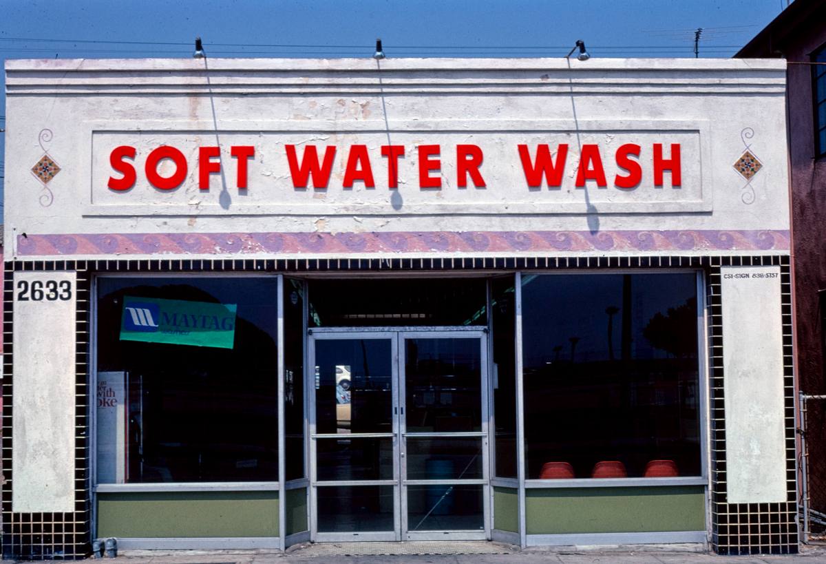 Historic Photo : 1976 Soft Water Wash, Main Street, Ocean Park, California | Margolies | Roadside America Collection | Vintage Wall Art :