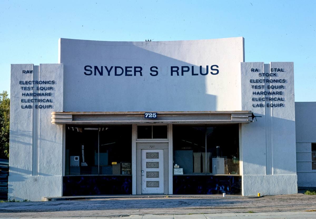 Historic Photo : 1977 Snyder Surplus, 725 San Fernando Road, Burbank, California | Margolies | Roadside America Collection | Vintage Wall Art :