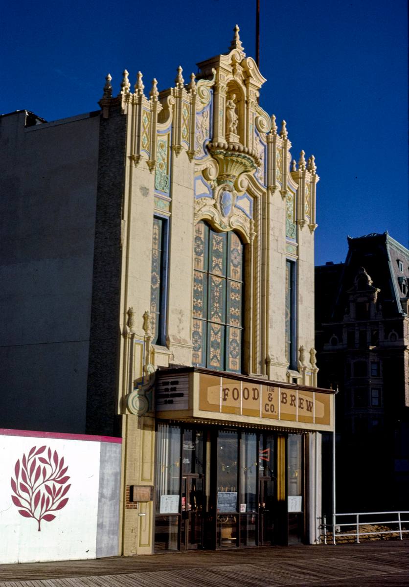 Historic Photo : 1985 Warner Theater, angle view, 2015 Boardwalk, Atlantic City, New Jersey | Margolies | Roadside America Collection | Vintage Wall Art :