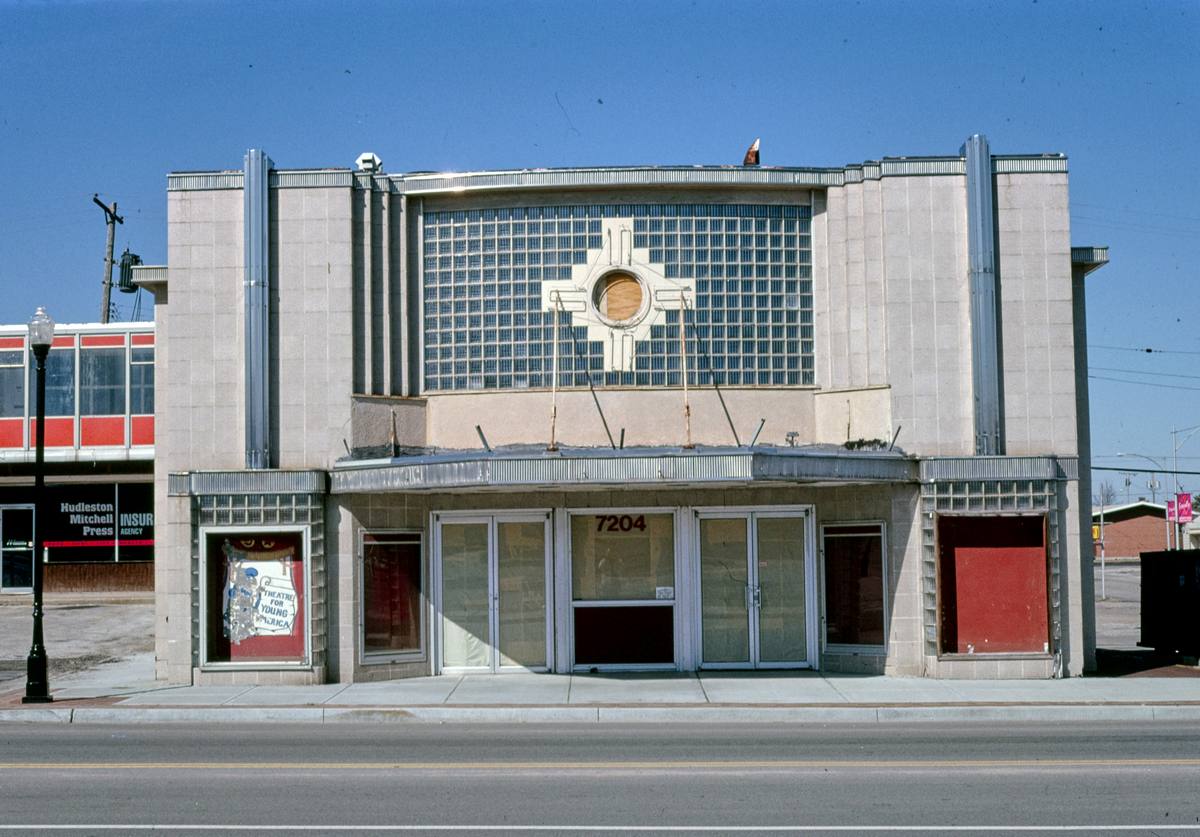 Historic Photo : 1994 Overland Theater, front view, W. 80th Street, Overland Park, Kansas | Margolies | Roadside America Collection | Vintage Wall Art :