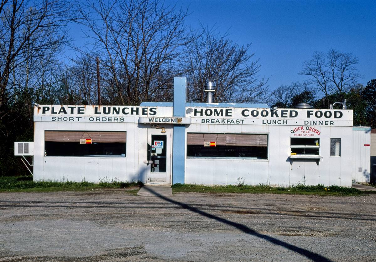 Historic Photo : 1982 Little Chief Restaurant (Valentine Diner), N. Main Street, Danville, Virginia | Margolies | Roadside America Collection | Vintage Wall Art :