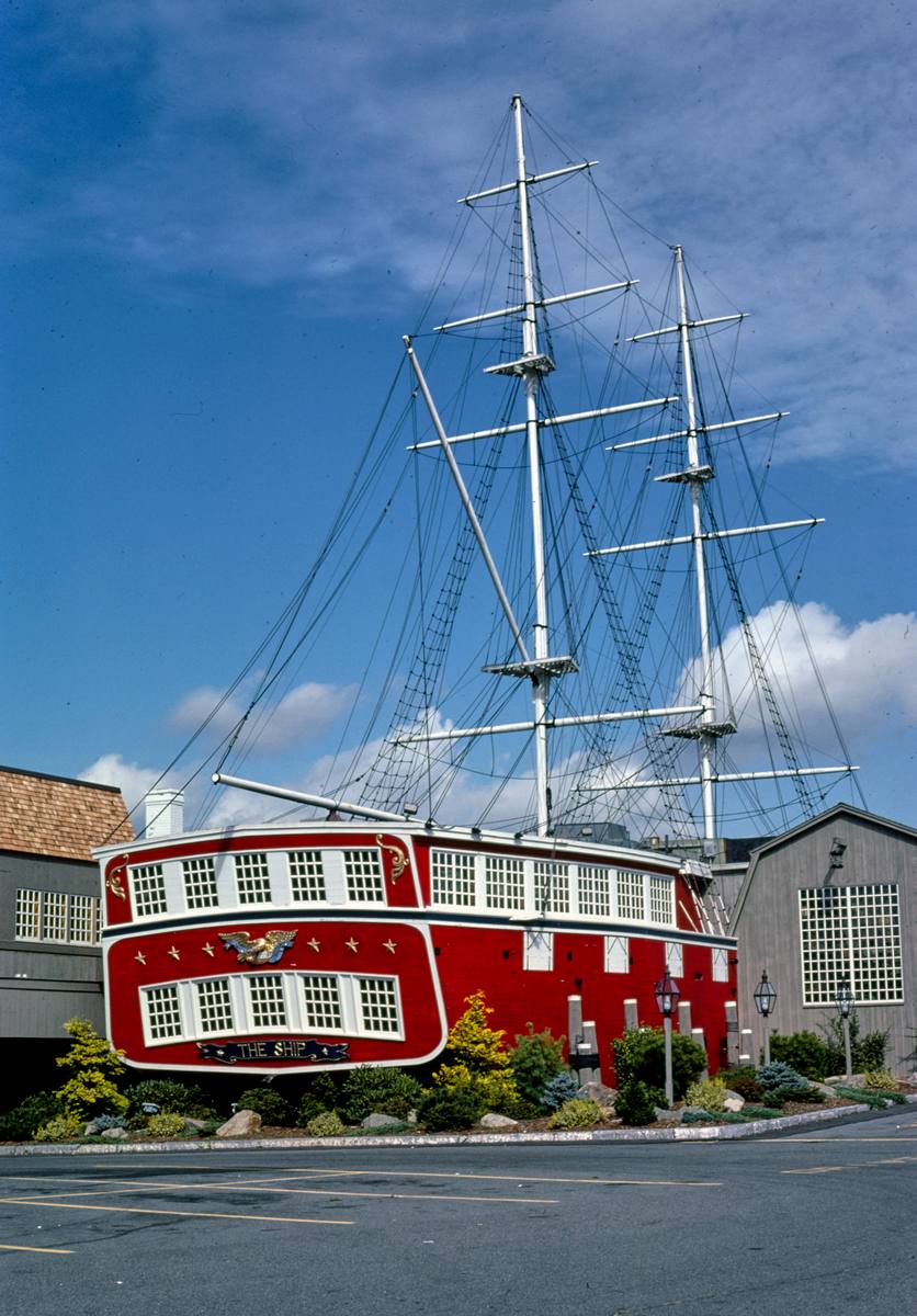 Historic Photo : 1984 The Ship Restaurant, Route 1, Saugus, Massachusetts | Margolies | Roadside America Collection | Vintage Wall Art :