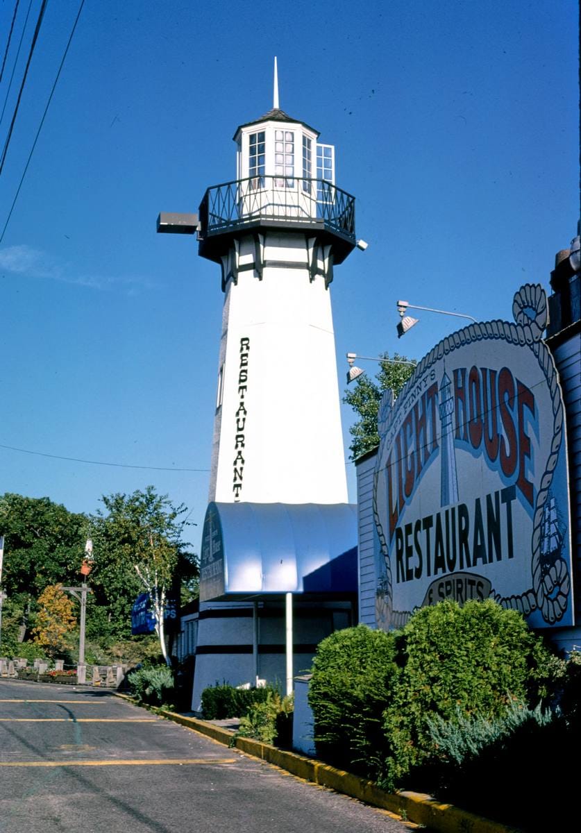 Historic Photo : 1988 The Lighthouse Restaurant, Route 13, Wisconsin Dells, Wisconsin | Margolies | Roadside America Collection | Vintage Wall Art :