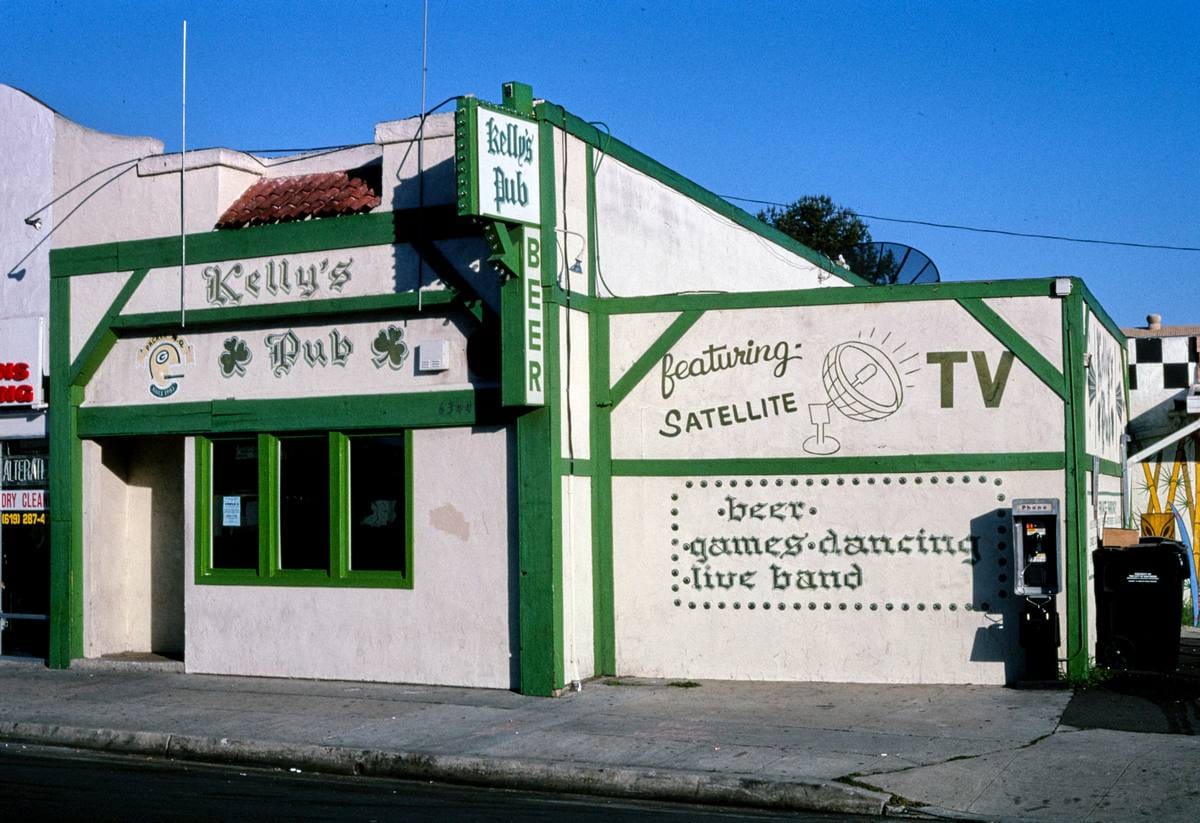 Historic Photo : 2003 Kelly's Pub, El Cajon Boulevard, El Cajon, California | Margolies | Roadside America Collection | Vintage Wall Art :