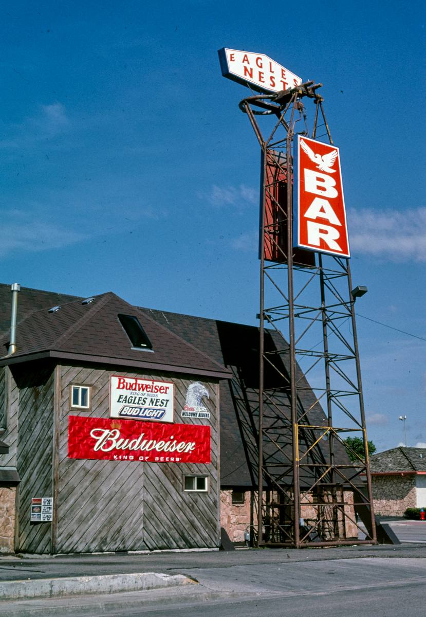 Historic Photo : 2004 Eagle's Nest Bar, Lincolnway, Route 30, Cheyenne, Wyoming | Margolies | Roadside America Collection | Vintage Wall Art :