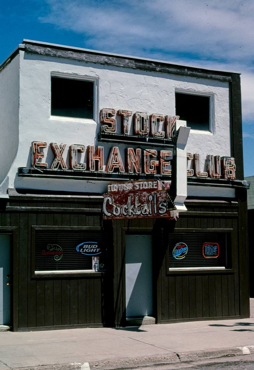 Historic Photo : 2004 Stock Exchange Club, J.C. Penney Drive, Kemmerer, Wyoming | Margolies | Roadside America Collection | Vintage Wall Art :
