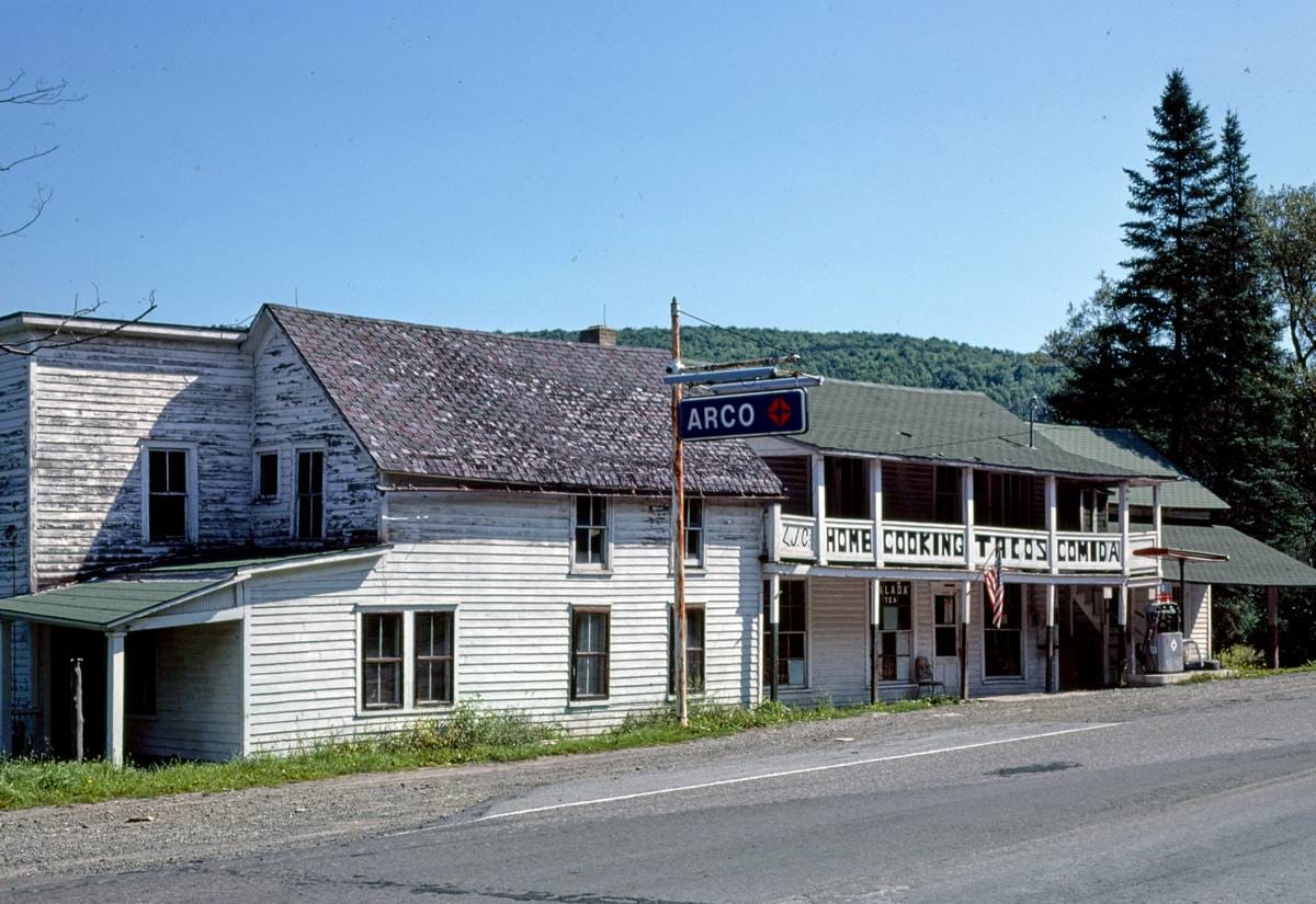 Historic Photo : 1977 LJC's Home Cooking, angle 2, Old Route 17, McClure, New York | Margolies | Roadside America Collection | Vintage Wall Art :