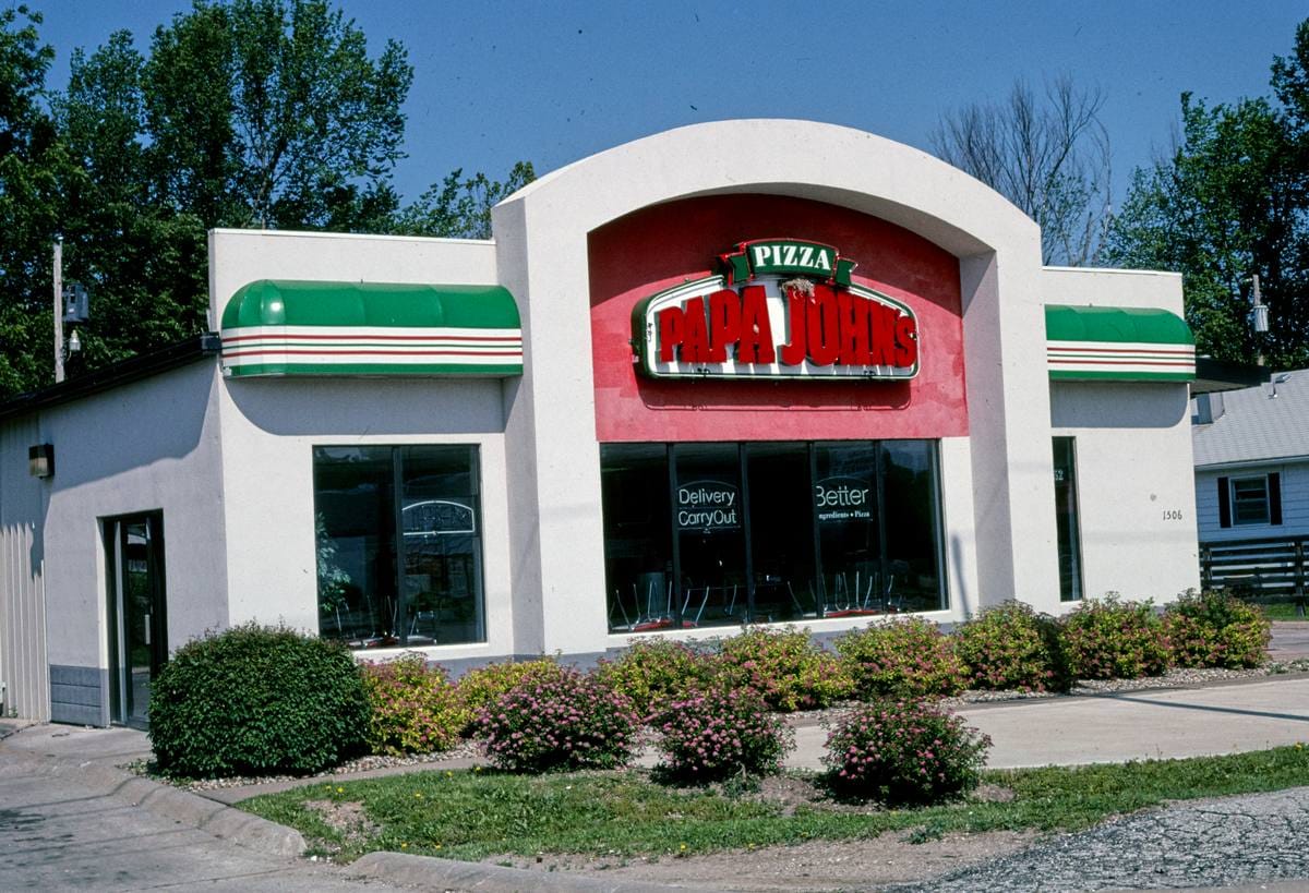 Historic Photo : 2003 Papa John's Pizza, Route 63, Kirksville, Missouri | Margolies | Roadside America Collection | Vintage Wall Art :