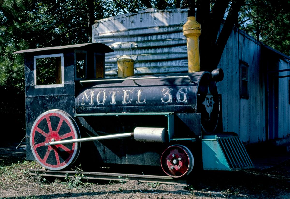 Historic Photo : 1983 Motel 36 sign, Street 36, Somerville, Texas | Margolies | Roadside America Collection | Vintage Wall Art :