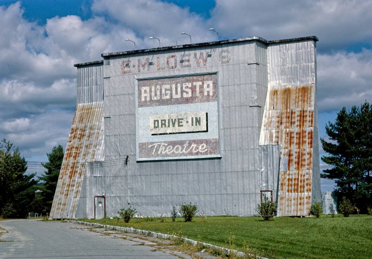 Historic Photo : 1984 Augusta Drive-in Theater, Route 11, Augusta, Maine | Margolies | Roadside America Collection | Vintage Wall Art :