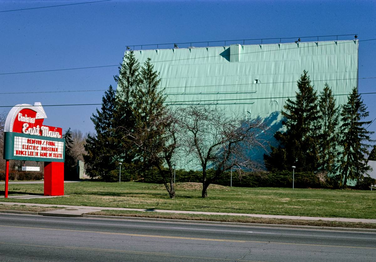Historic Photo : 1980 East Main Drive-in Theater, Columbus, Ohio | Margolies | Roadside America Collection | Vintage Wall Art :