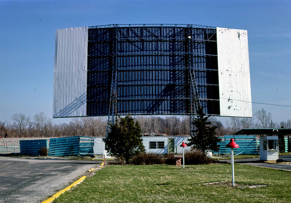 Historic Photo : 1980 Pendelton Pike Drive-in Theater, Route 36, Indianapolis, Indiana | Margolies | Roadside America Collection | Vintage Wall Art :
