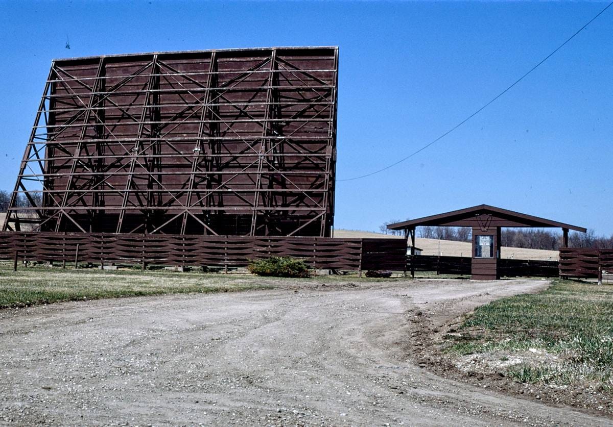 Historic Photo : 1980 Value Drive-in Theater, Route 6, Lambs Grove, Iowa | Margolies | Roadside America Collection | Vintage Wall Art :