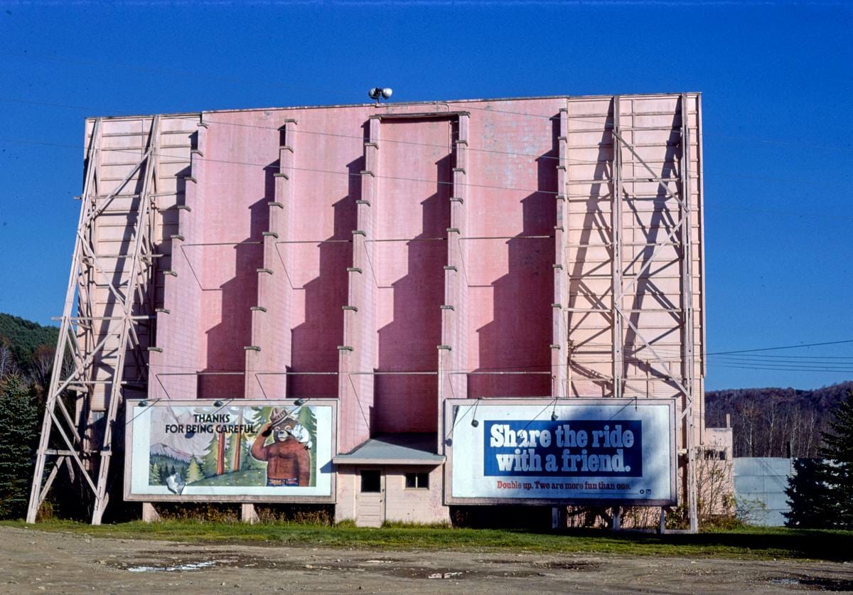 Historic Photo : 1977 Roulette Drive-in Theater, Route 6, Roulette, Pennsylvania | Margolies | Roadside America Collection | Vintage Wall Art :