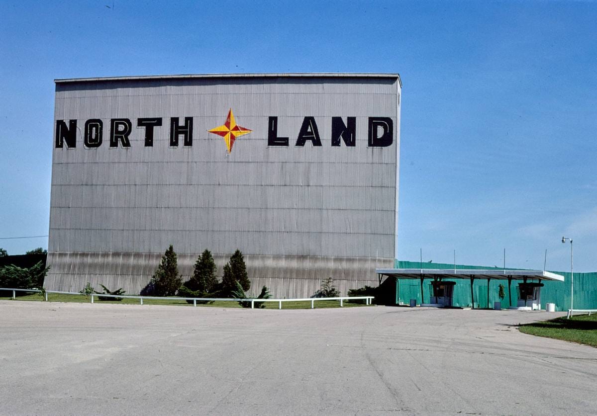 Historic Photo : 1980 North Land Drive-in Theater, Dort Highway, Flint, Michigan | Margolies | Roadside America Collection | Vintage Wall Art :