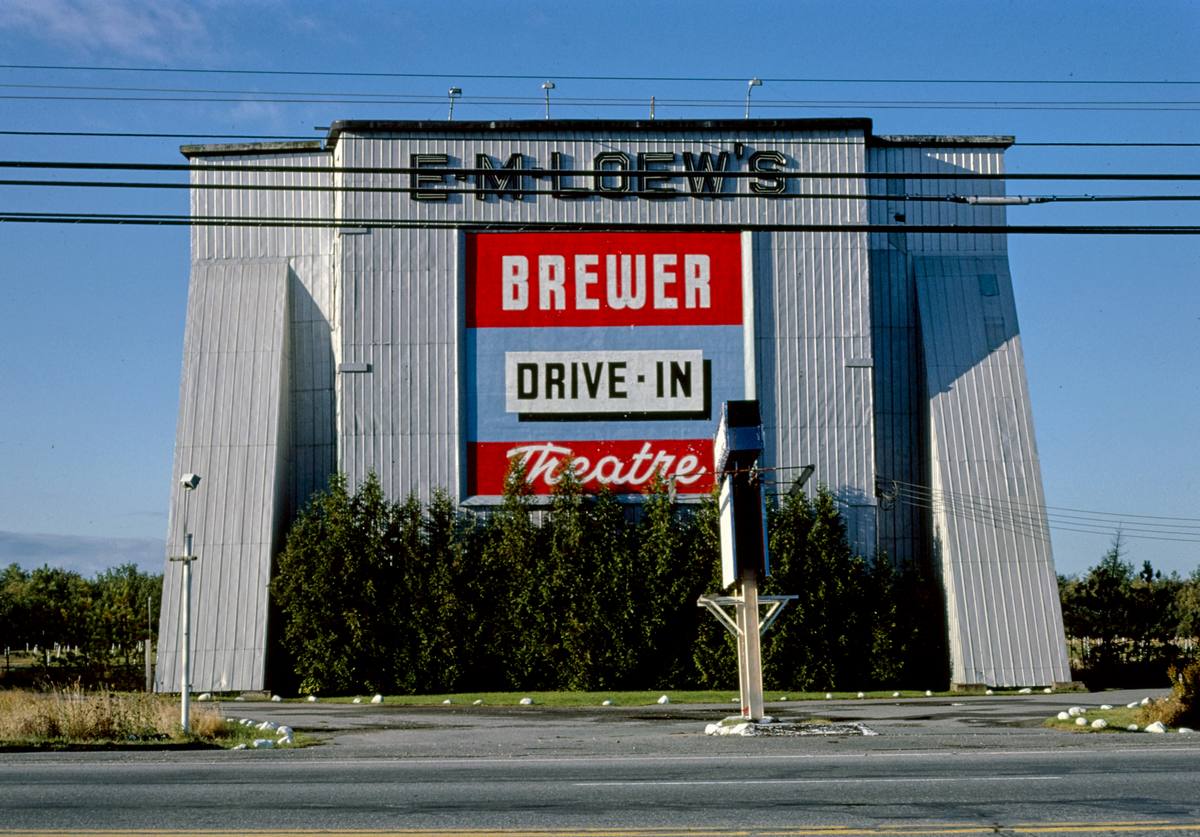 Historic Photo : 1984 Brewer Drive-in Theater, Route 1A, Brewer, Maine | Margolies | Roadside America Collection | Vintage Wall Art :