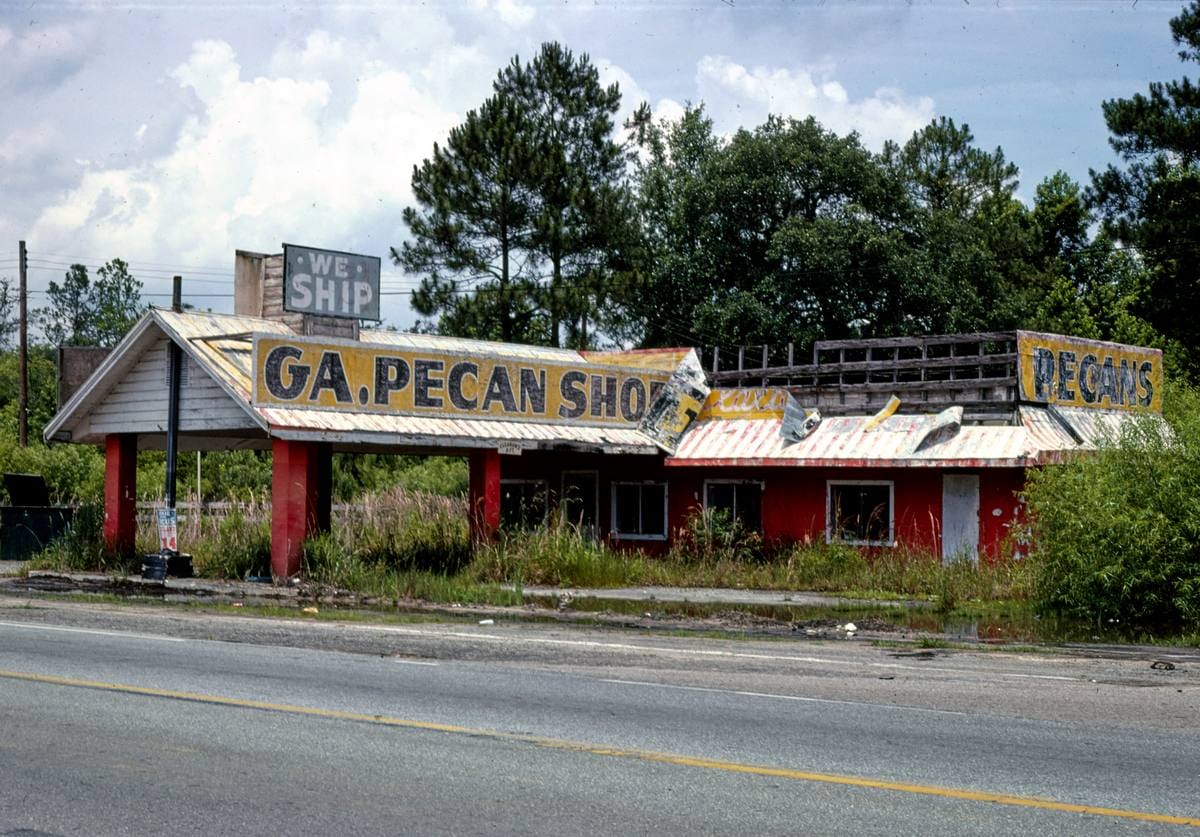 Historic Photo : 1979 Pecan Shop, Route 17, Kingsland, Georgia | Margolies | Roadside America Collection | Vintage Wall Art :