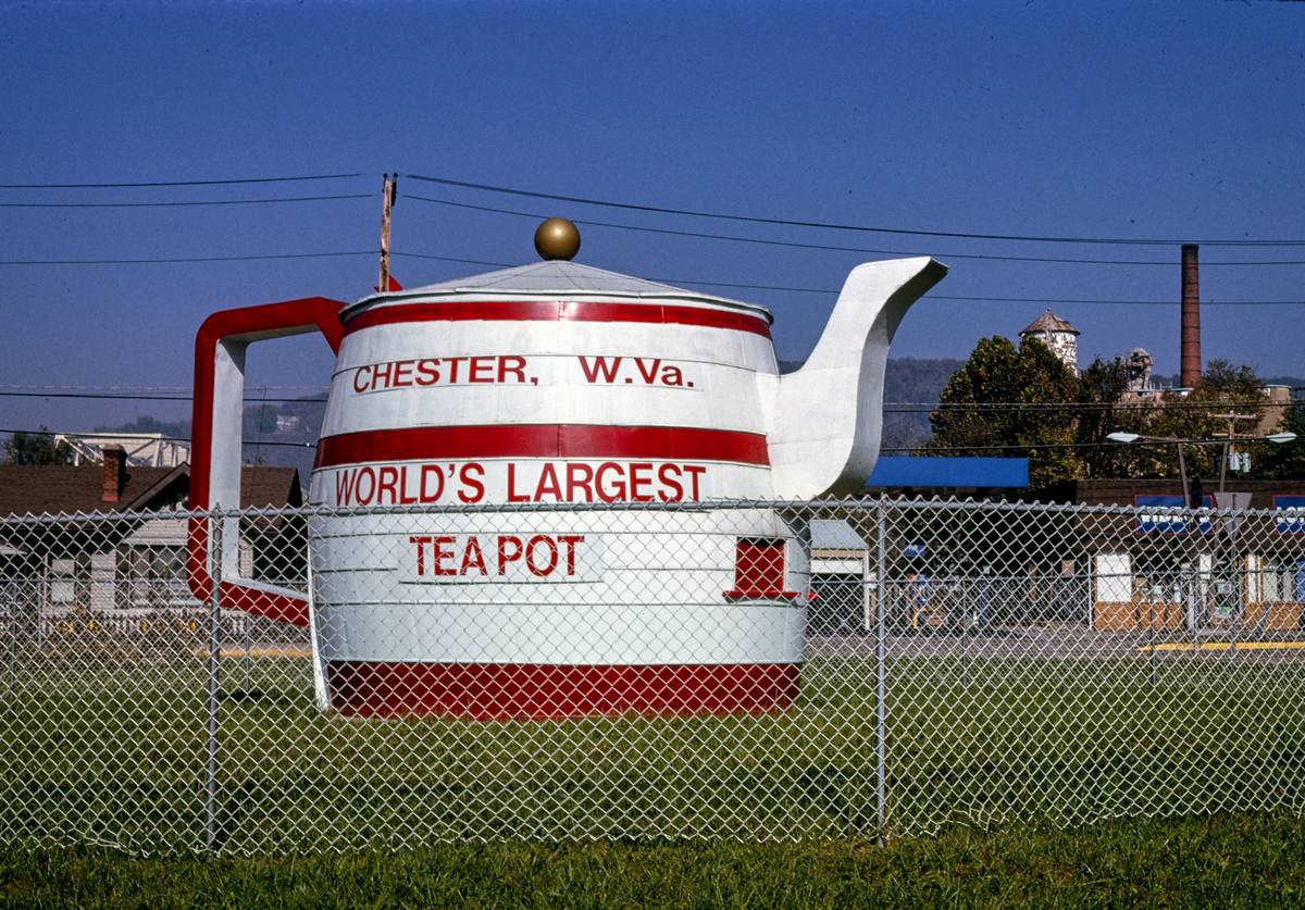 Historic Photo : 1995 Teapot building, Chester, West Virginia | Margolies | Roadside America Collection | Vintage Wall Art :