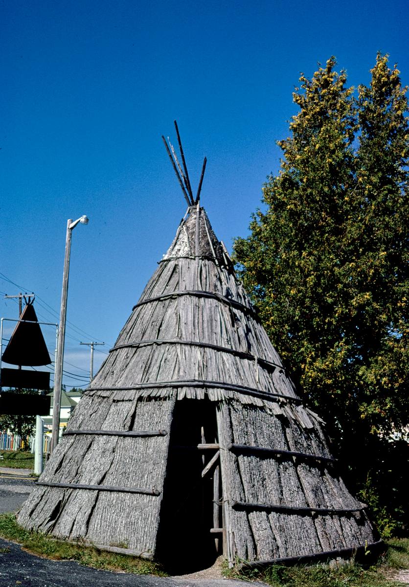 Historic Photo : 1988 Teepee-Indian Village Souvenirs, I-75-B, Saint Ignace, Michigan | Margolies | Roadside America Collection | Vintage Wall Art :