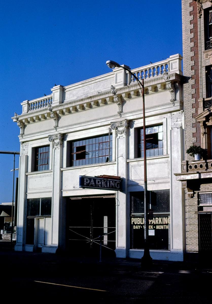 Historic Photo : 1987 Public parking, Sutter Street, Stockton, California | Margolies | Roadside America Collection | Vintage Wall Art :