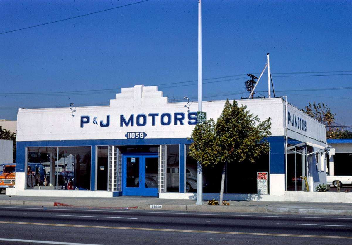 Historic Photo : 1977 P&J Motors, 11059 Garvey Avenue, El Monte, California | Margolies | Roadside America Collection | Vintage Wall Art :