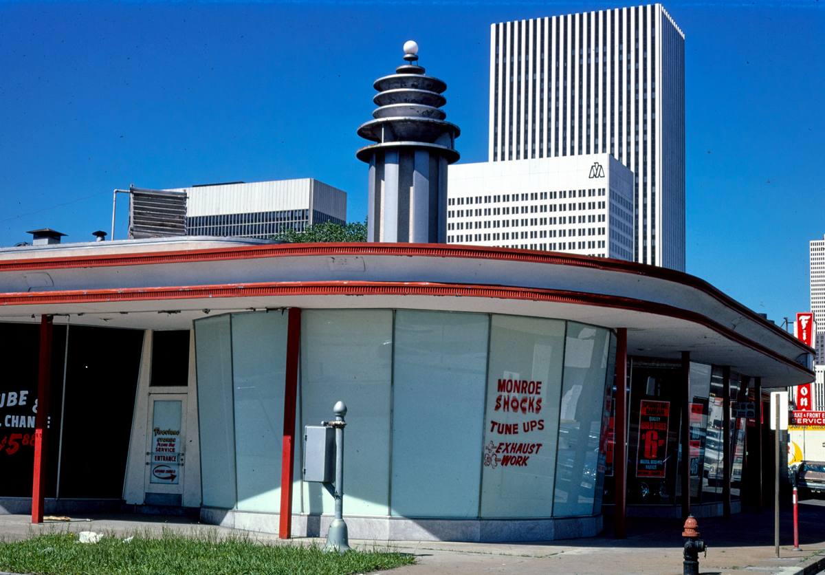 Historic Photo : 1977 Firestone Store, Milam & Webster Streets, Houston, Texas | Margolies | Roadside America Collection | Vintage Wall Art :
