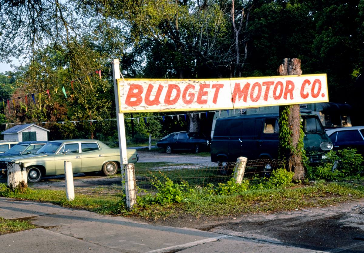 Historic Photo : 1979 Budget Motor Co., Kingsland, Georgia | Margolies | Roadside America Collection | Vintage Wall Art :