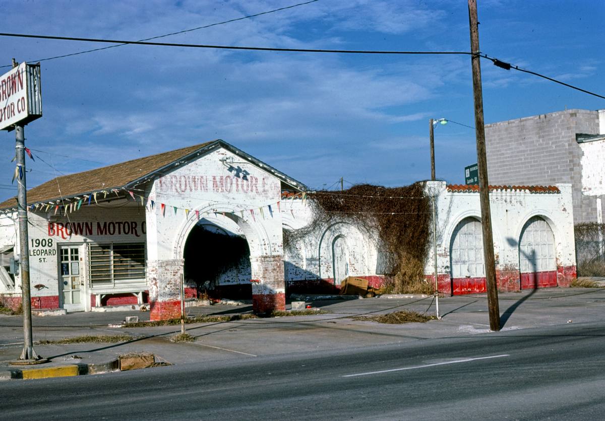 Historic Photo : 1979 Brown Motor Company, Leopard Street, Corpus Christi, Texas | Margolies | Roadside America Collection | Vintage Wall Art :