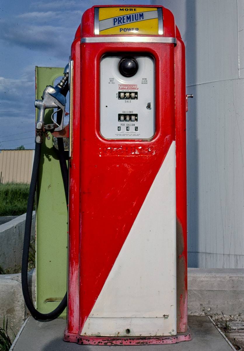 Historic Photo : 1981 More gas pump (red), Nephi, Utah | Margolies | Roadside America Collection | Vintage Wall Art :