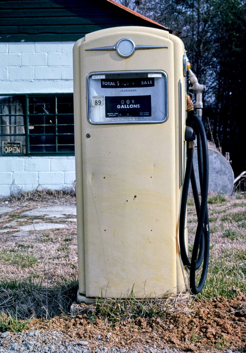 Historic Photo : 1992 Gas pump, Rt.441, Seymour, Tennessee | Margolies | Roadside America Collection | Vintage Wall Art :