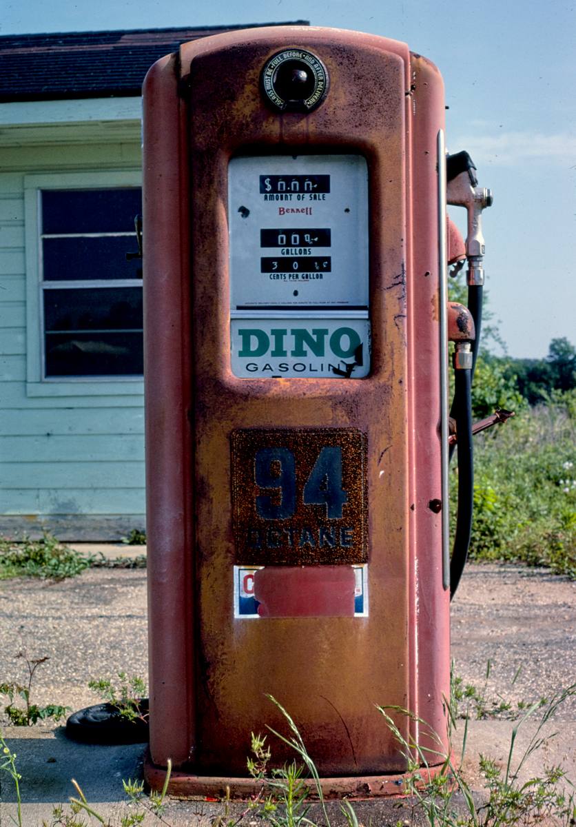 Historic Photo : 1982 Coastal gas pump (Dino), Rt. 80, Selma, Alabama | Margolies | Roadside America Collection | Vintage Wall Art :