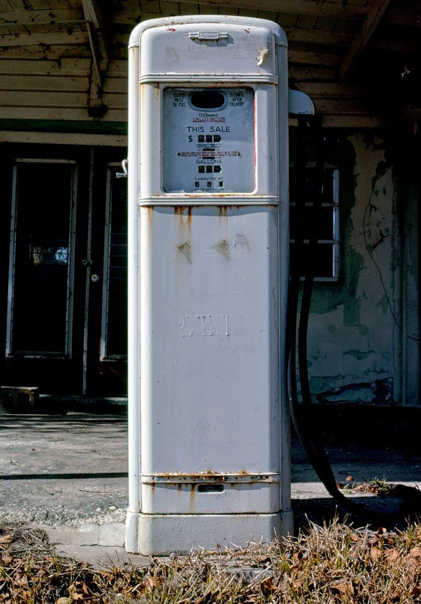 Historic Photo : 1979 Gas pump, Ridge Manor, Florida | Margolies | Roadside America Collection | Vintage Wall Art :