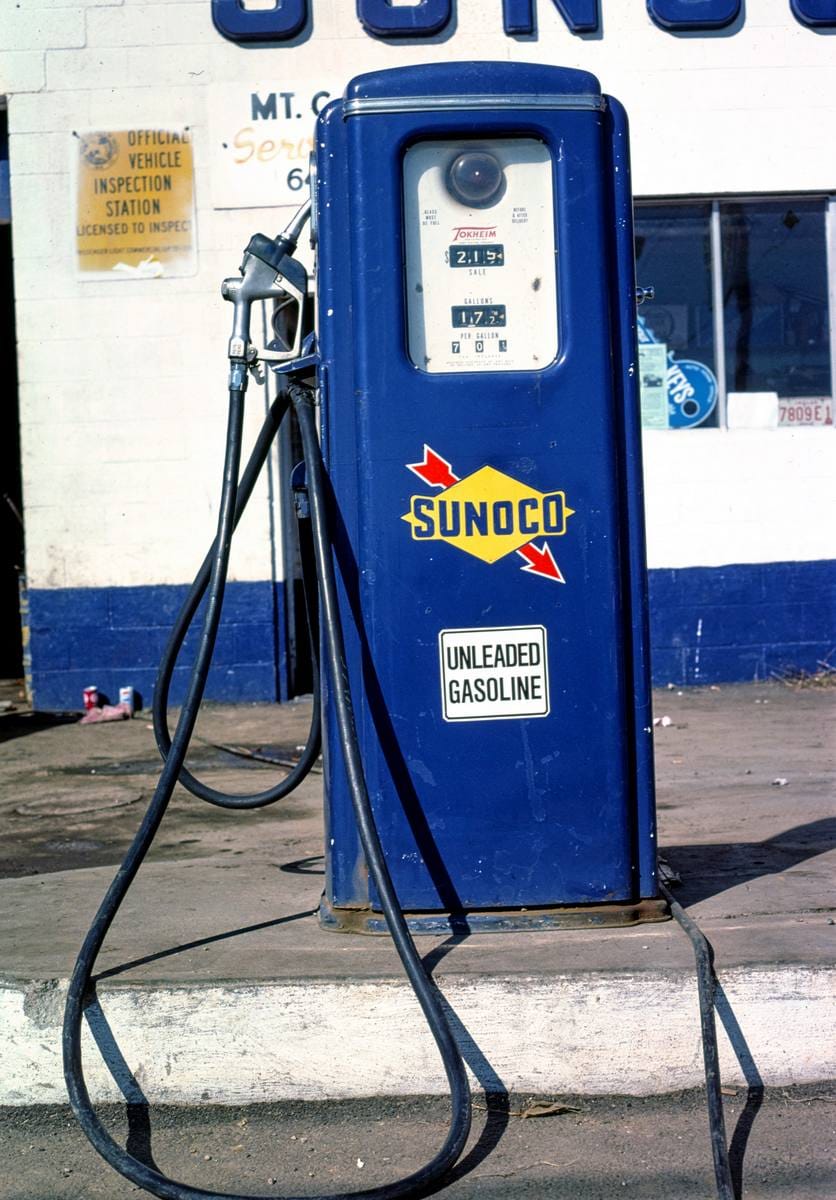 Historic Photo : 1979 Sunoco gas pump, Mount Carmel, Indiana | Margolies | Roadside America Collection | Vintage Wall Art :