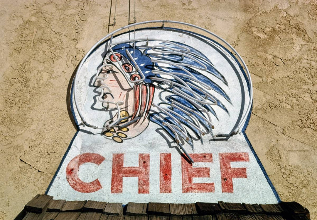 Historic Photo : 1991 Chief Service Garage sign, Main Street, Trinidad, Colorado | Margolies | Roadside America Collection | Vintage Wall Art :