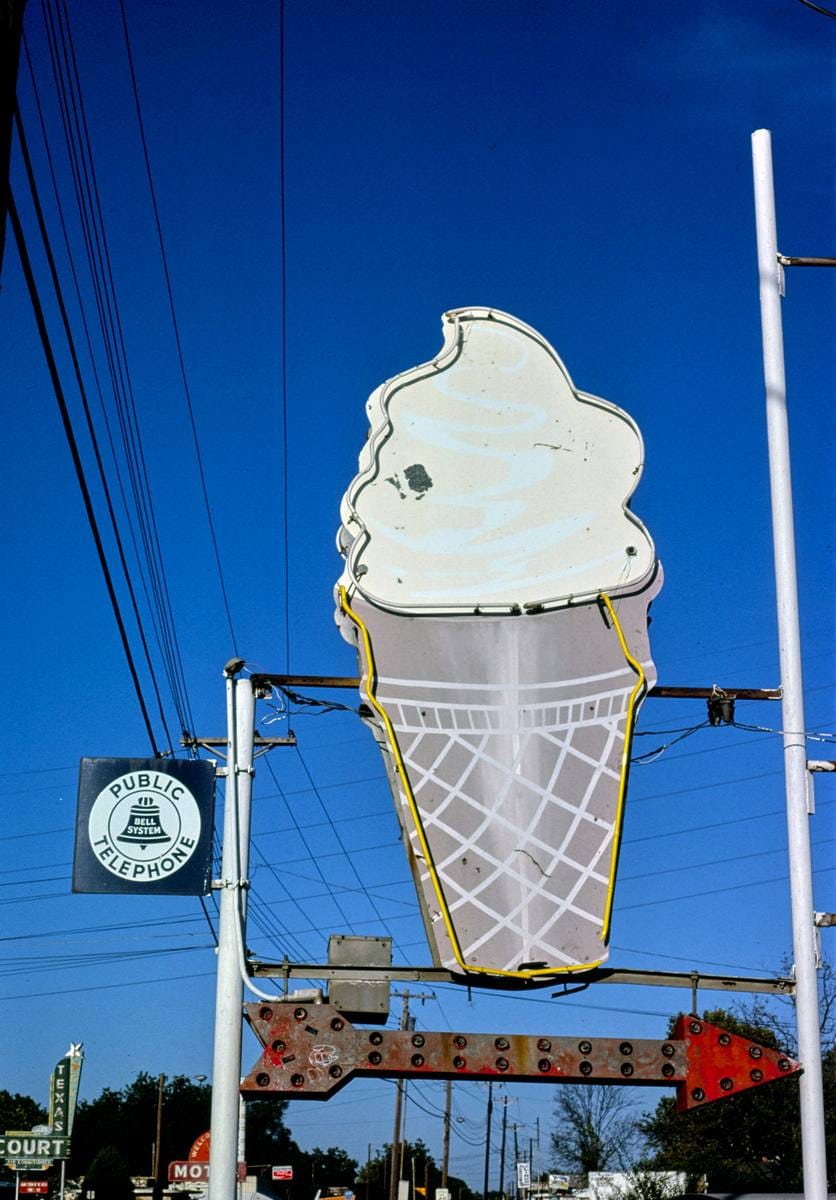 Historic Photo : 1979 Herb's ice cream sign, Rt. 70, North Little Rock, Arkansas | Margolies | Roadside America Collection | Vintage Wall Art :