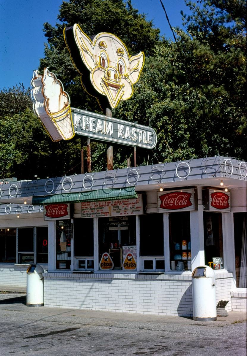 Historic Photo : 1979 Kream Castle Ice Cream Stand, Rt. 70, Brownsville, Tennessee | Margolies | Roadside America Collection | Vintage Wall Art :
