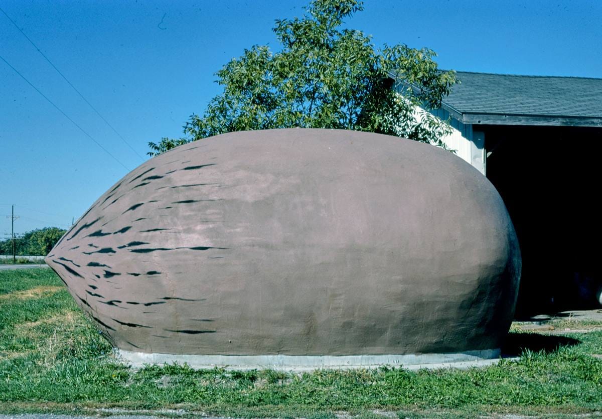 Historic Photo : 1988 James Pecan Shop, world's largest pecan, Brunswick, Missouri | Margolies | Roadside America Collection | Vintage Wall Art :