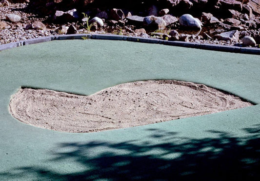 Historic Photo : 2002 Sand trap, Calypso's Cove Mini-Golf, Old Forge, New York | Margolies | Roadside America Collection | Vintage Wall Art :